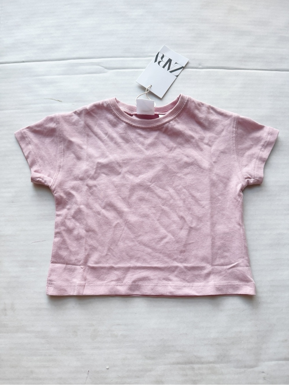 Zara Girl New T-Shirt in Pale Pink NWT